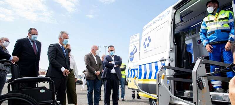 La presentación de las nuevas ambulancias tuvo lugar en Telde/Acfi Press.